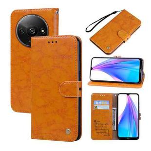 For Xiaomi Redmi A3 Oil Wax Texture Leather Phone Case(Yellow)