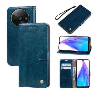 For Xiaomi Redmi A3 Oil Wax Texture Leather Phone Case(Blue)