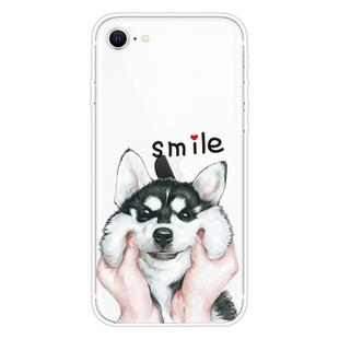 For iPhone SE 2022 / SE 2020 / 8 / 7 Coloured Drawing Pattern Highly Transparent TPU Protective Case(Pinch Dog)