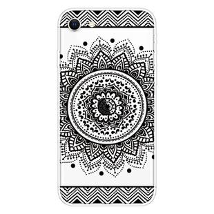 For iPhone SE 2022 / SE 2020 / 8 / 7 Coloured Drawing Pattern Highly Transparent TPU Protective Case(Mandala)