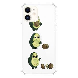 For iPhone 11 Coloured Drawing Pattern Highly Transparent TPU Protective Case(Avocado)