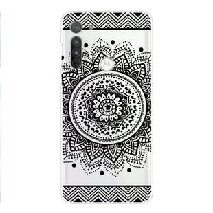 For Motorola G8 Coloured Drawing Pattern Highly Transparent TPU Protective Case(Mandala)