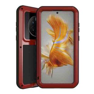 For Huawei Mate 50 LOVE MEI POWERFUL Metal Shockproof Life Waterproof Dustproof Phone Case(Red)