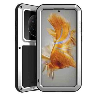 For Huawei Mate 50 LOVE MEI POWERFUL Metal Shockproof Life Waterproof Dustproof Phone Case(Silver)
