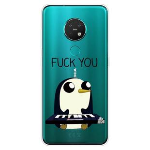 For Nokia 6.2 / 7.2 Coloured Drawing Pattern Highly Transparent TPU Protective Case(Penguin)