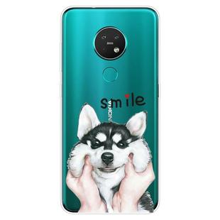 For Nokia 6.2 / 7.2 Coloured Drawing Pattern Highly Transparent TPU Protective Case(Pinch Dog)