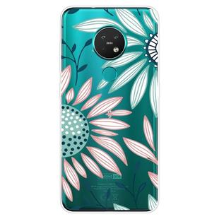 For Nokia 6.2 / 7.2 Coloured Drawing Pattern Highly Transparent TPU Protective Case(Flower)