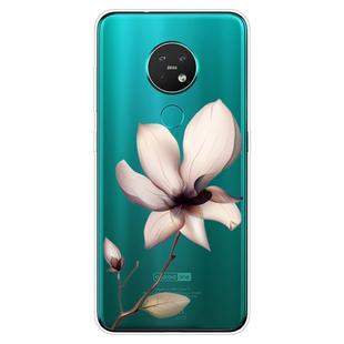 For Nokia 6.2 / 7.2 Coloured Drawing Pattern Highly Transparent TPU Protective Case(Lotus)