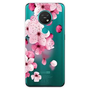 For Nokia 6.2 / 7.2 Coloured Drawing Pattern Highly Transparent TPU Protective Case(Cherry Blossoms)