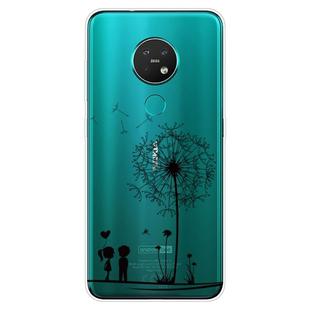 For Nokia 6.2 / 7.2 Coloured Drawing Pattern Highly Transparent TPU Protective Case(Dandelion)