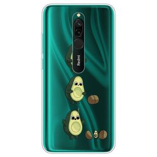 For Xiaomi Redmi 8 Coloured Drawing Pattern Highly Transparent TPU Protective Case(Avocado)