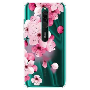 For Xiaomi Redmi 8 Coloured Drawing Pattern Highly Transparent TPU Protective Case(Cherry Blossoms)