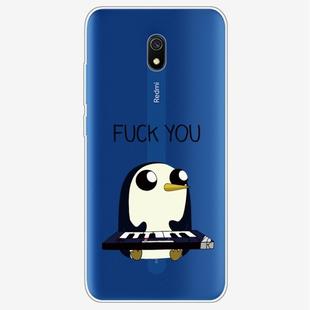 For Xiaomi Redmi 8A Coloured Drawing Pattern Highly Transparent TPU Protective Case(Penguin)