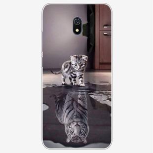 For Xiaomi Redmi 8A Coloured Drawing Pattern Highly Transparent TPU Protective Case(Cat Tiger)