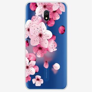 For Xiaomi Redmi 8A Coloured Drawing Pattern Highly Transparent TPU Protective Case(Cherry Blossoms)