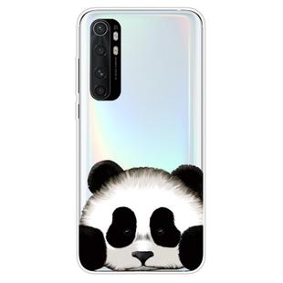 For Xiaomi Mi Note 10 Lite Coloured Drawing Pattern Highly Transparent TPU Protective Case(Panda)