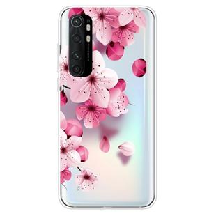 For Xiaomi Mi Note 10 Lite Coloured Drawing Pattern Highly Transparent TPU Protective Case(Cherry Blossoms)