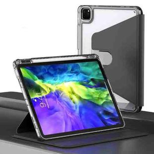 For iPad Pro 11 2022 / 2021 / 2020 Clear 360 Rotation Stand Smart Leather Tablet Case(Black)