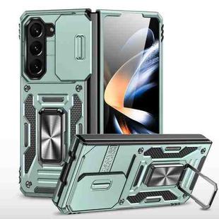 For Samsung Galaxy Z Fold5 5G Armor PC + TPU Camera Shield Phone Case(Alpine Green)