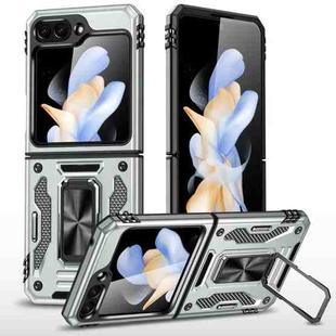 For Samsung Galaxy Z Flip5 5G Armor PC + TPU Camera Shield Phone Case(Grey)