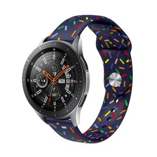 For Garmin Venu / SQ / SQ2 / Venu 2 Plus 20mm Sports Rainbow Dots Silicone Watch Band(Blue)