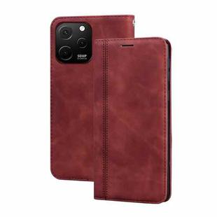 For Huawei nova Y61/Enjoy 50z Frosted Business Magnetic Horizontal Flip PU Phone Case(Brown)