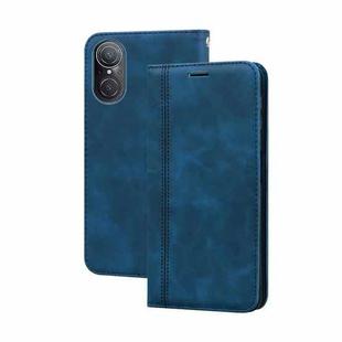 For Huawei nova 9 SE 4G/5G Frosted Business Magnetic Horizontal Flip PU Phone Case(Blue)