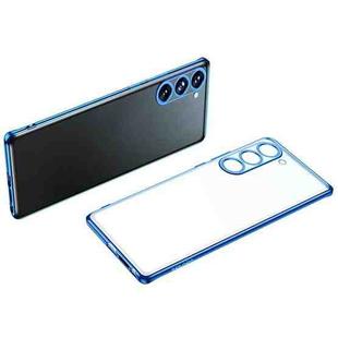 For Samsung Galaxy S23+ 5G SULADA Electroplating Frosted TPU Phone Case(Blue)