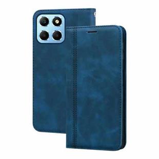 For Honor X8a Frosted Business Magnetic Horizontal Flip PU Phone Case(Blue)