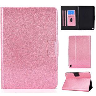 For Amazon Fire Max 11 2023 Glitter Powder Smart Leather Tablet Case(Pink)