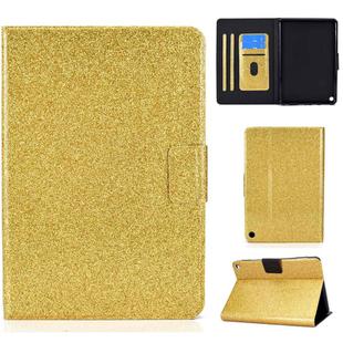 For Amazon Fire Max 11 2023 Glitter Powder Smart Leather Tablet Case(Gold)
