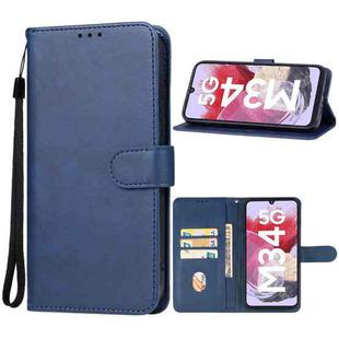 For Samsung Galaxy M34 5G Leather Phone Case(Blue)