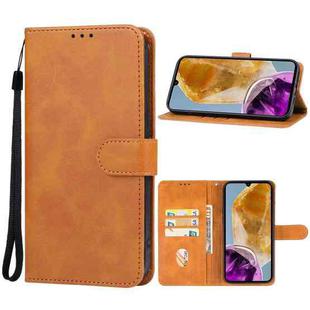 For Samsung Galaxy M15 Leather Phone Case(Brown)