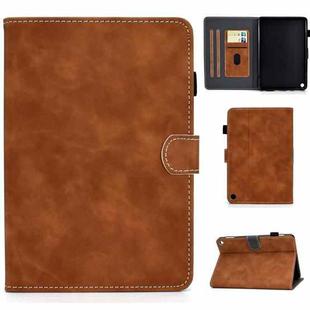 For Amazon Fire Max 11 2023 Cowhide Texture Smart Leather Tablet Case(Brown)