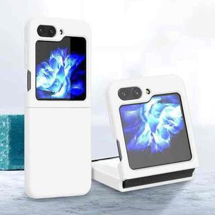 For Samsung Galaxy Z Flip5 Silicone Skin Feel Folding Phone Case(White)
