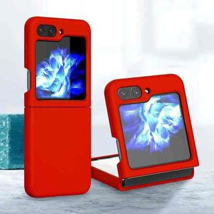 For Samsung Galaxy Z Flip5 Silicone Skin Feel Folding Phone Case(Red)