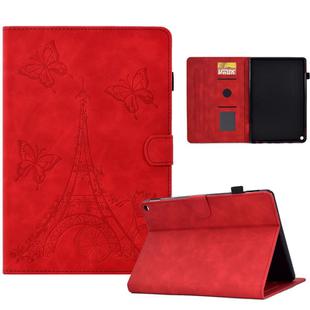 For Amazon Fire Max 11 2023 Embossed Tower Flip Smart Leather Tablet Case(Red)