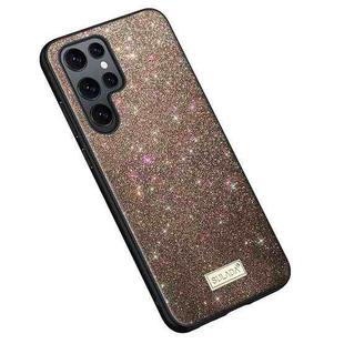 For Samsung Galaxy S25 Ultra 5G SULADA Glittery TPU Hybrid Handmade Leather Phone Case(Colorful)