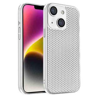 For iPhone 14 Honeycomb Radiating PC Phone Case(White)