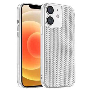 For iPhone 12 Honeycomb Radiating PC Phone Case(White)