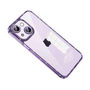 For iPhone 14 SULADA Glittery TPU + Tempered Glass Phone Case(Purple)