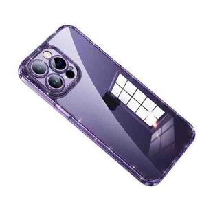 For iPhone 14 Pro SULADA Glittery TPU + Tempered Glass Phone Case(Purple)
