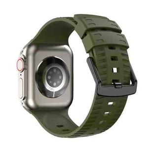 Tire Texture Silicone Watch Band For Apple Watch Series 8 41mm(Army Green)