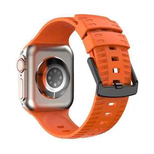 Tire Texture Silicone Watch Band For Apple Watch SE 2022 44mm(Orange)