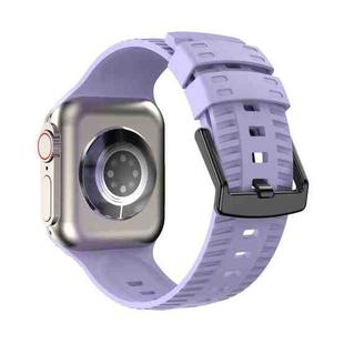 Tire Texture Silicone Watch Band For Apple Watch 5 40mm(Purple Lilac)