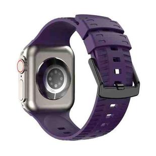 Tire Texture Silicone Watch Band For Apple Watch 4 40mm(Fruit Purple)