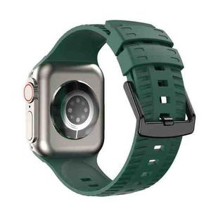 Tire Texture Silicone Watch Band For Apple Watch Series 2 42mm(Pine Green)