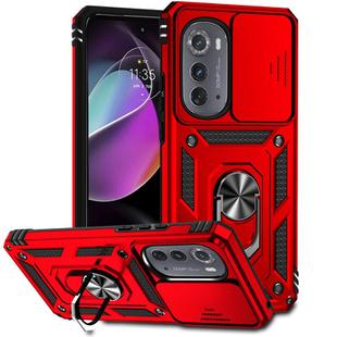 For Motorola Edge 2022 Sliding Camshield Holder Phone Case(Red)