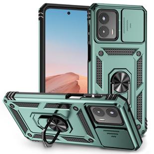 For Motorola Moto G 5G 2023 Sliding Camshield Holder Phone Case(Dark Green)