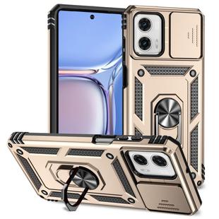 For Motorola Moto G Power 2023 Sliding Camshield Holder Phone Case(Gold)